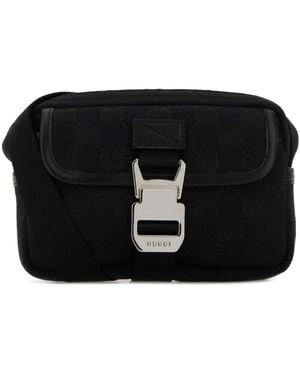 Gucci Canvas Mini Crossbody Bag - Black