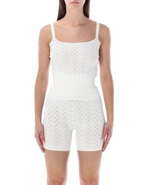 JW Anderson Pointelle Knit Cami - White