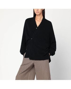 Extreme Cashmere Asymmetrical Cashmere Cardigan - Black