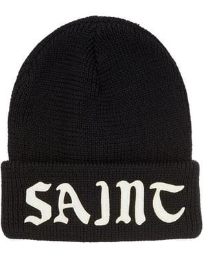 SAINT Mxxxxxx Knit Logo Hat - Black