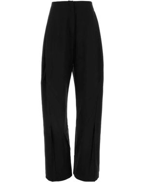 Kiko Kostadinov Stretch Wool Venari Wide-Leg Pant - Black