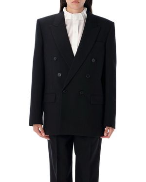 Saint Laurent Cassandre Wool Blazer - Black