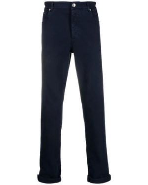 Brunello Cucinelli Bull-Denim Five-Pocket Jeans - Blue