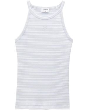 Filippa K Striped Tank Top - White