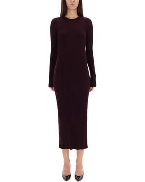 Helmut Lang Dress With Back Slit - Purple