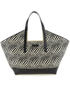 Marni Waves Tote Bag - Black
