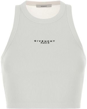 Givenchy Stretch Cotton Crop-Top - White