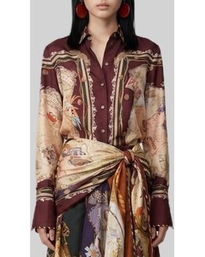 Zimmermann Valiant Twill Shirt - Brown