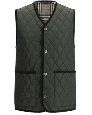 Burberry Quilted Vest - Green