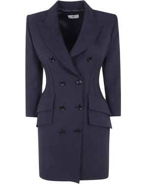 Elisabetta Franchi Blazer Shape Short Dress - Blue