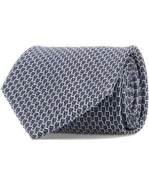 Brioni Crav. Stand. 8X150 Silk Micro Motif Print - Gray