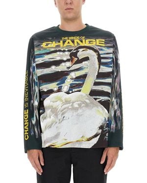 Burberry Swan Print T-shirt - Grey