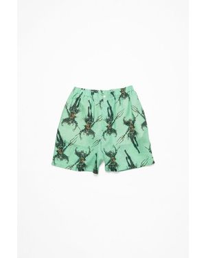 Acne Studios Ruxer Drowned Printed Linen Dc - Green