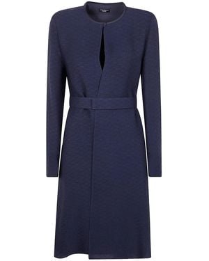 Emporio Armani Long Sleeve Dress - Blue