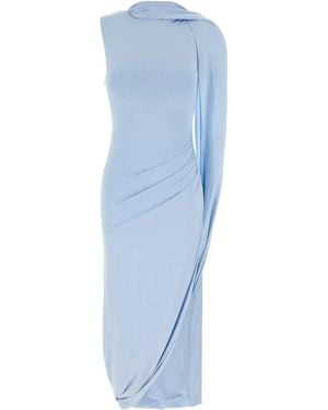 Self-Portrait Self Portrait Light- Stretch Viscose Dress - Blue