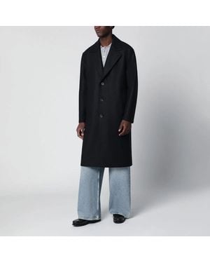 Harris Wharf London Dark Singlebreasted Wool Coat - Black