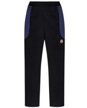 Moncler Fleece Cotton Pants - Blue