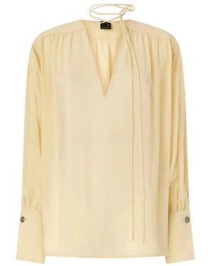 Pinko Sea Mist Cotton Shirt - Natural