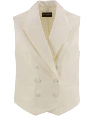 MVP WARDROBE Double-Breasted Cotton And Silk Waistcoat - Natural