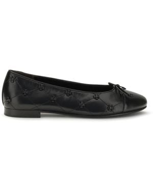 Tory Burch Bunny Knot Pointed Ballerinas - Black