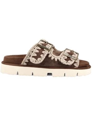 Mou Bio 2 Buckles Sandals - Brown