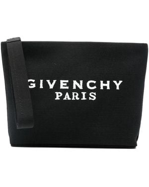 Givenchy Canvas Pouch With Zip - Black