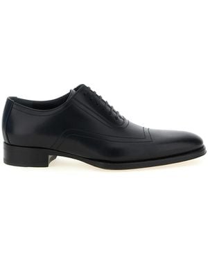 Gucci Leather Lace Up Shoes - Black