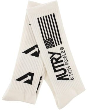 Autry Socks With Iconic Logo - White