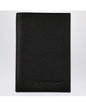 Longchamp Le Foulonné Passport Cover - Black