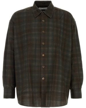 Our Legacy Checked Print Shirt - Black