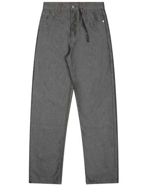 DARKPARK Denim Pants With Chain - Gray