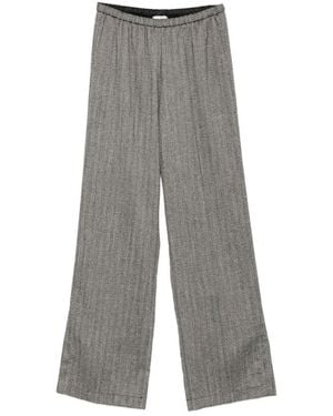 forte_forte Chevron Trousers - Grey