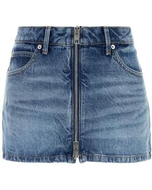 Alexander Wang Zip Front Mini Skort - Blue
