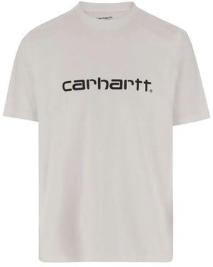 Carhartt Logo Cotton T-Shirt - Gray