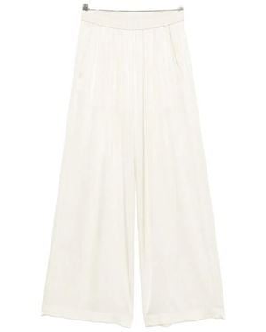 forte_forte Silk Satin Pants - White