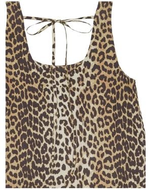 Ganni Organic Cotton Mini Dress - Natural