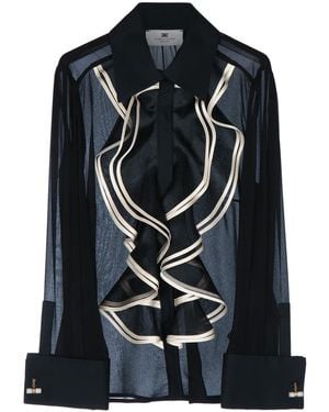 Elisabetta Franchi Shirt With Ruching Detail - Black
