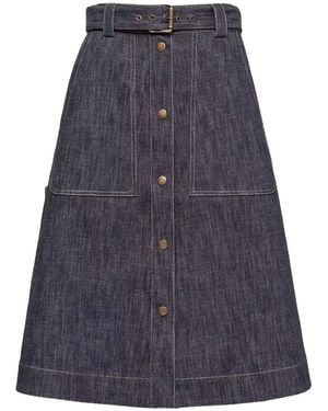 Moncler Belt Button Skirt - Blue