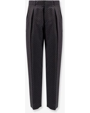 Dior Dior Polka-Dots Virgin Wool And Alpaca Jacquard Pants - Black