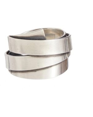 Werkstatt:münchen Double Folded Ring - White
