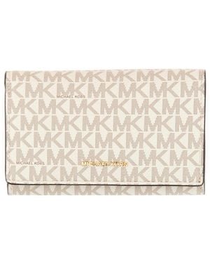 MICHAEL Michael Kors Ivory Pvc Wallets - Natural