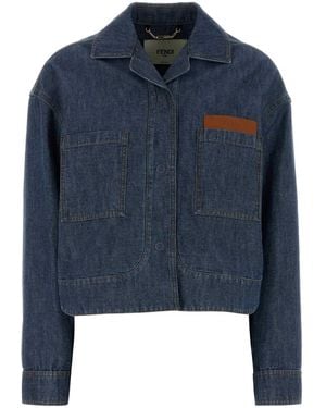 Fendi Chambray Short Jacket - Blue