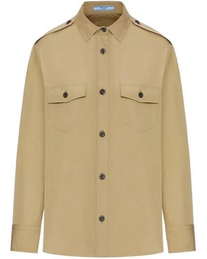Prada Mastice Cotton Shirt - Natural