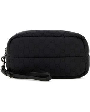 Gucci Canvas Clutch - Black