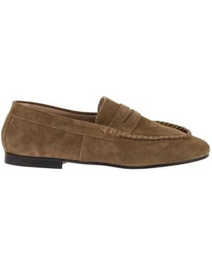 Anniel Classic Suede Loafers - Brown