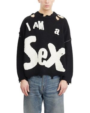 SAINT Mxxxxxx Wool Jumper Destroyed - Blue