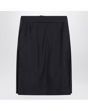 Maison Margiela Skirt With Satin Side Panels - Black