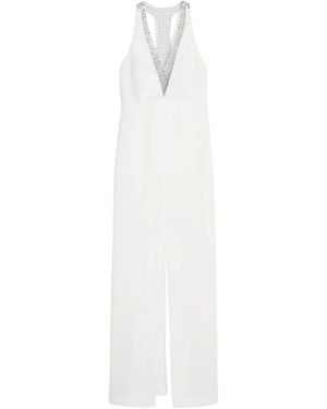 Max Mara Sequin V-Neck Dress - White
