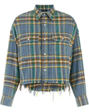 R13 Fringed Shirt - Blue
