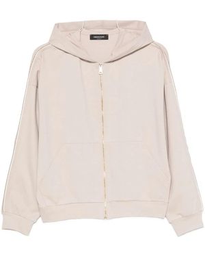 Fabiana Filippi Front Zip Hooded Jacket - Natural